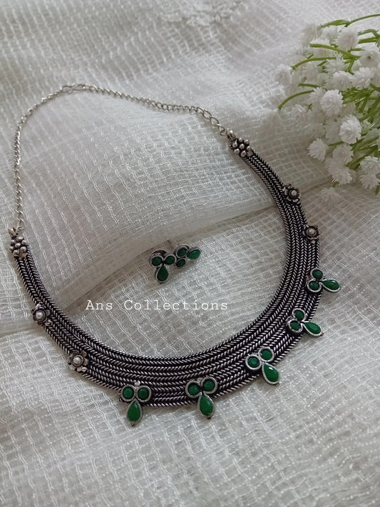 Oxidised metal jewellery