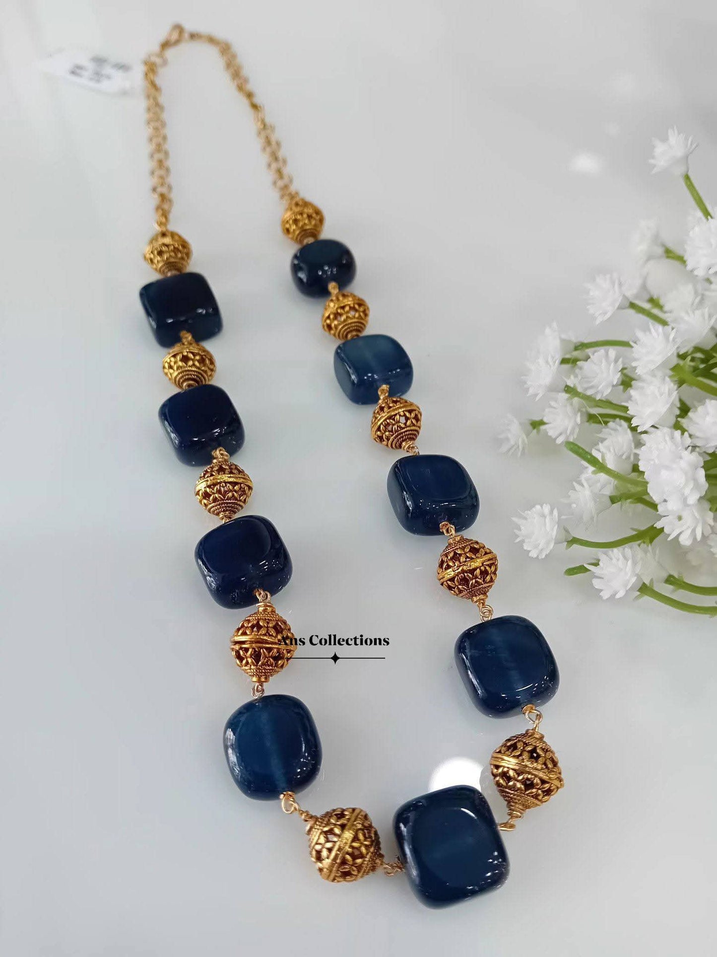 Natural stone beads with nakshi balls