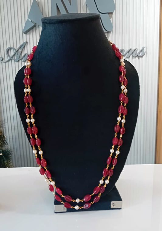 Quartz beaded neckpiece