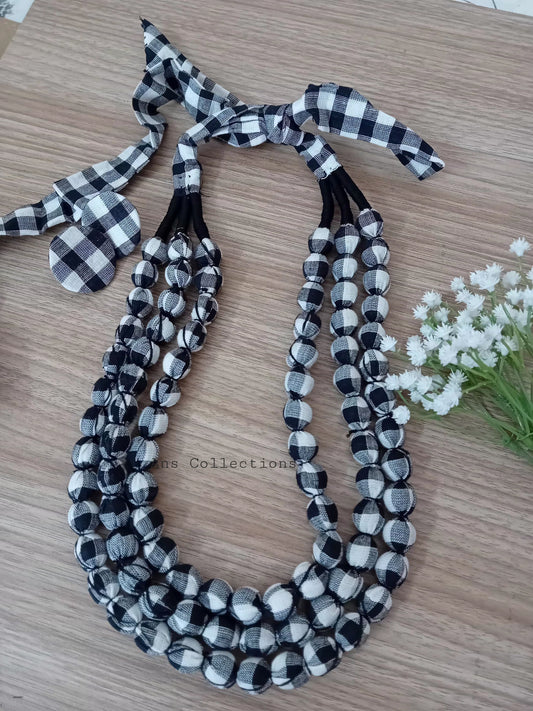 Layered fabric jewellery