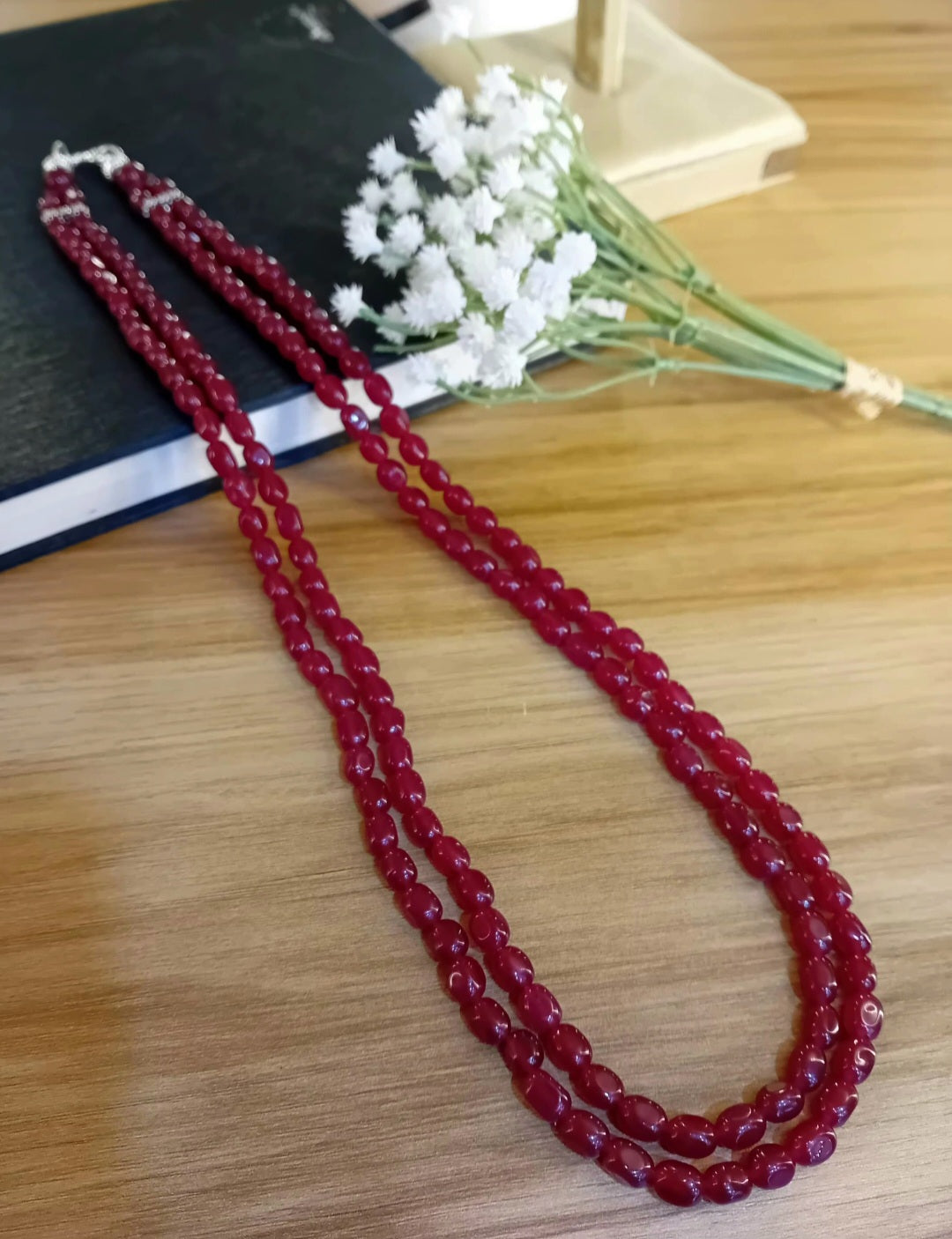 Stone beaded neckpiece