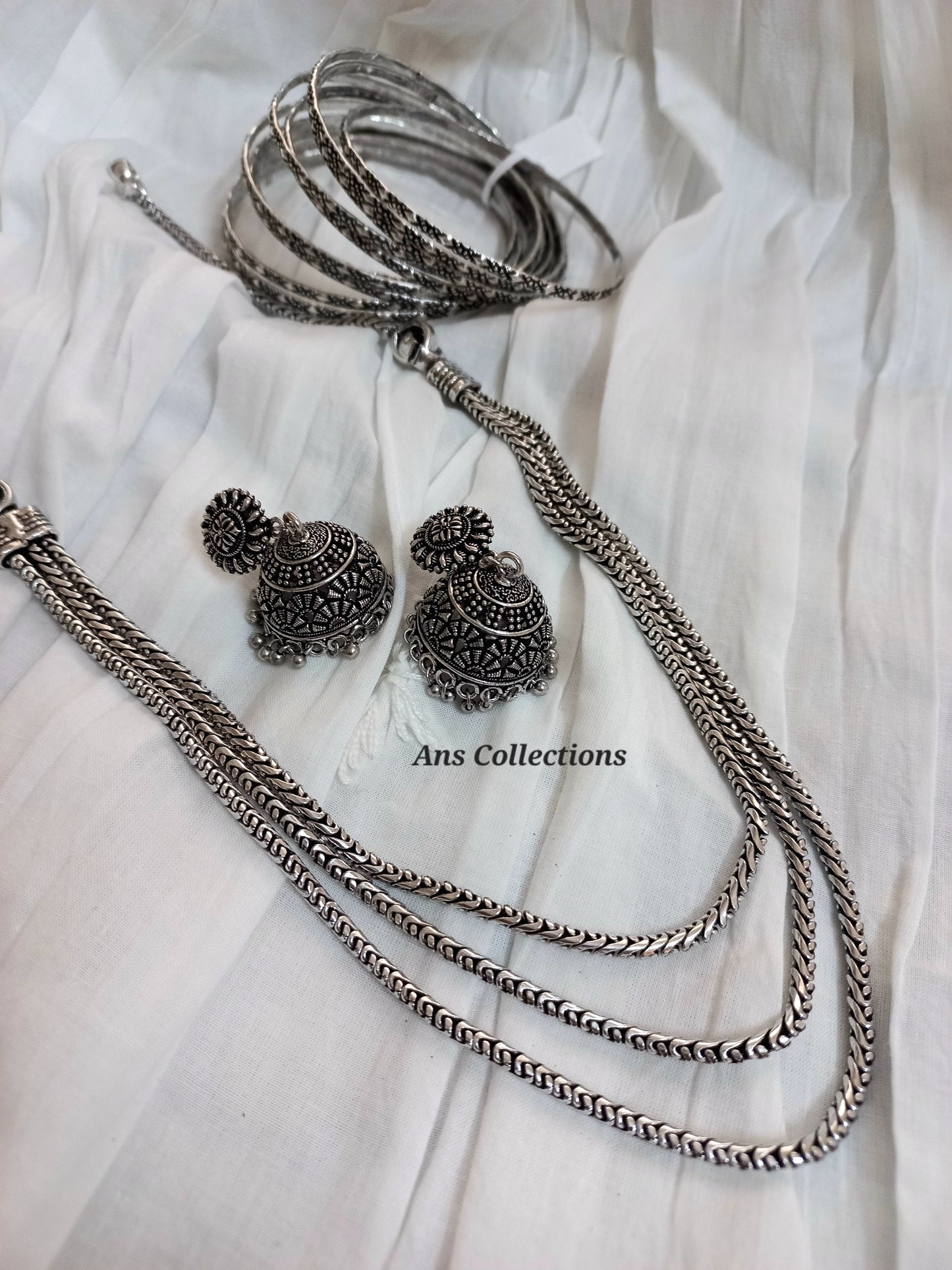 Oxidised jewellery set
