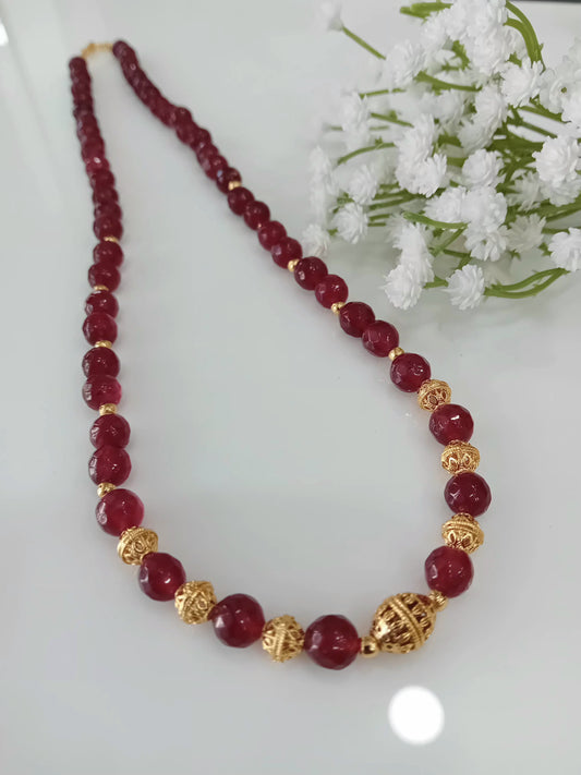 Stone beaded neckpiece