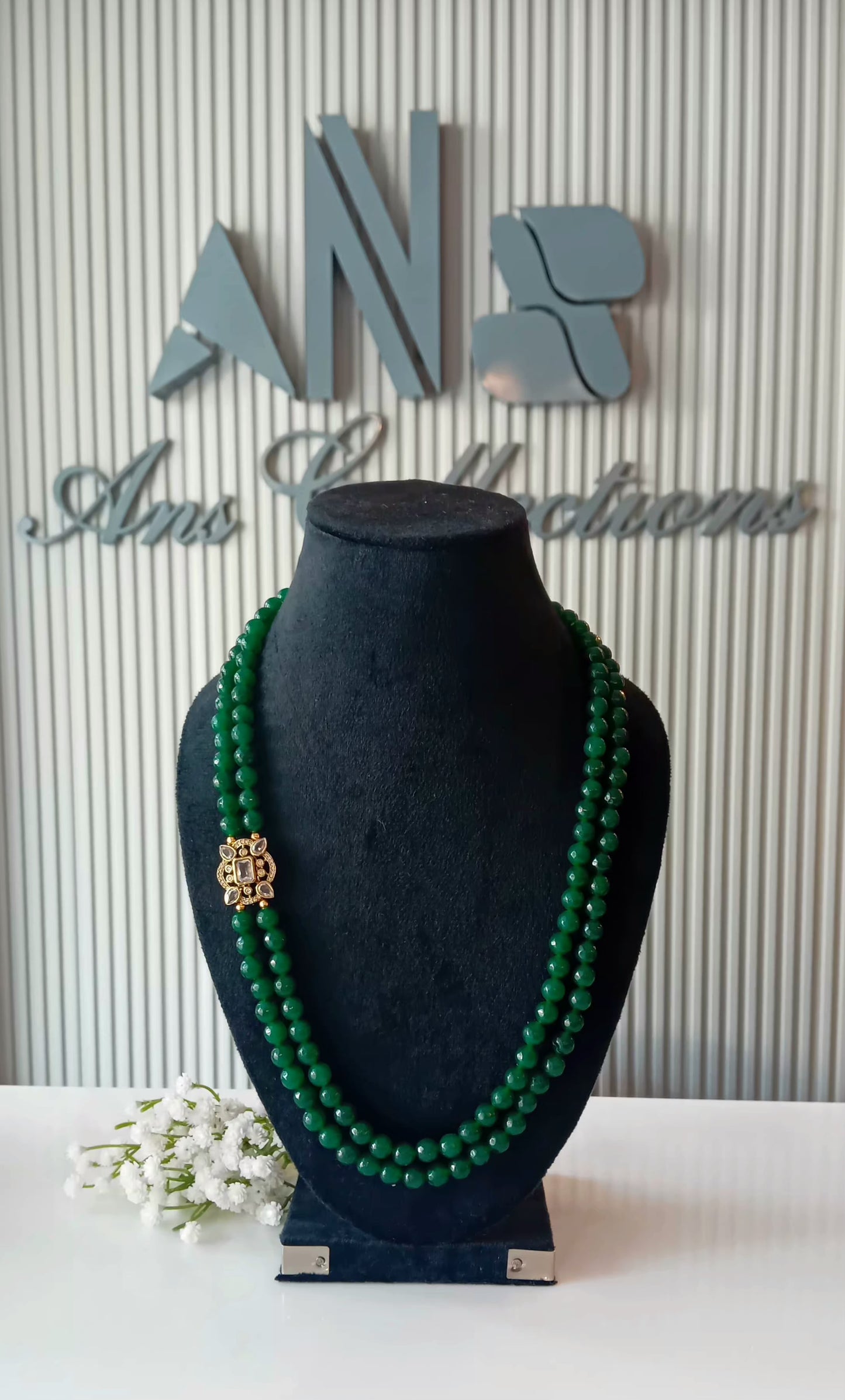 Green Agate stone neckpiece
