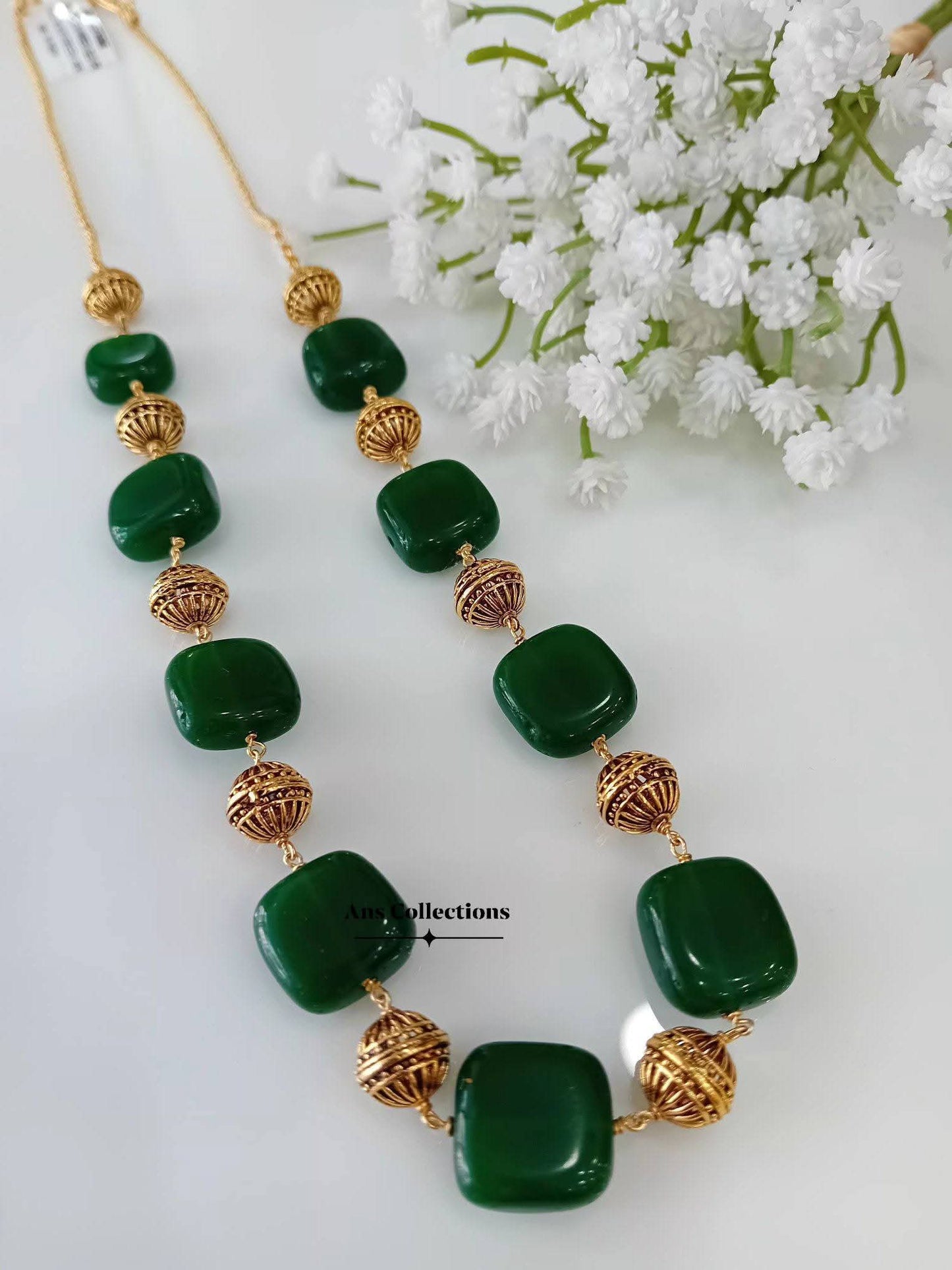 Natural stone beads with nakshi balls