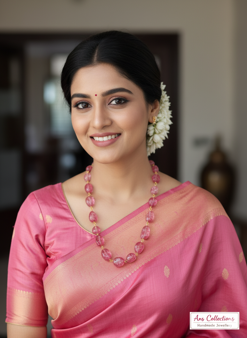 Crackle quartz beaded neckpiece