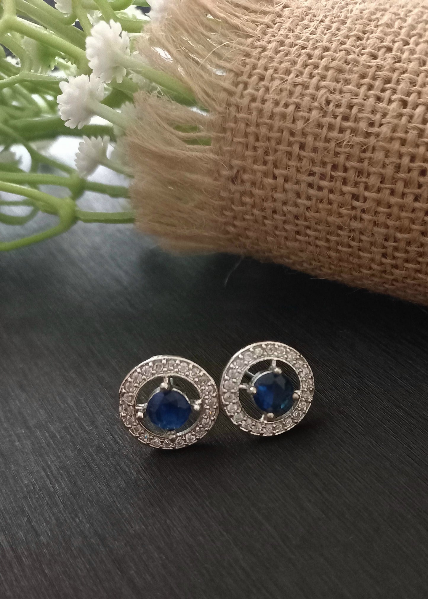 Earring( pastel green, blue, dark green)