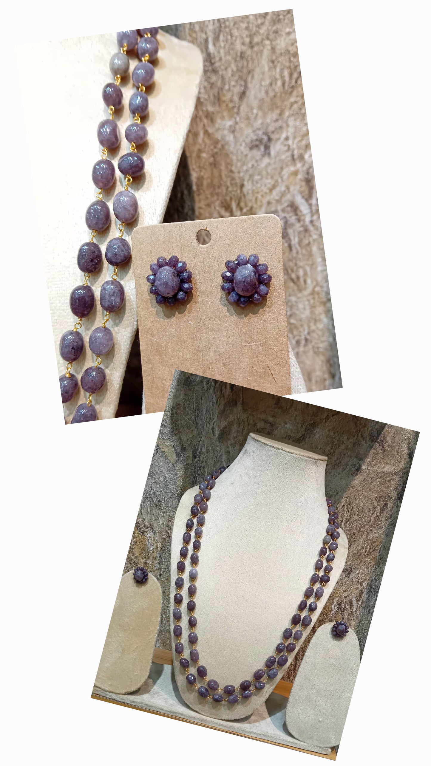 Quartz beaded neckpiece