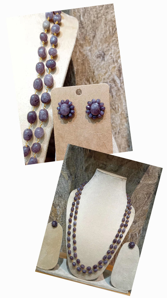Quartz beaded neckpiece