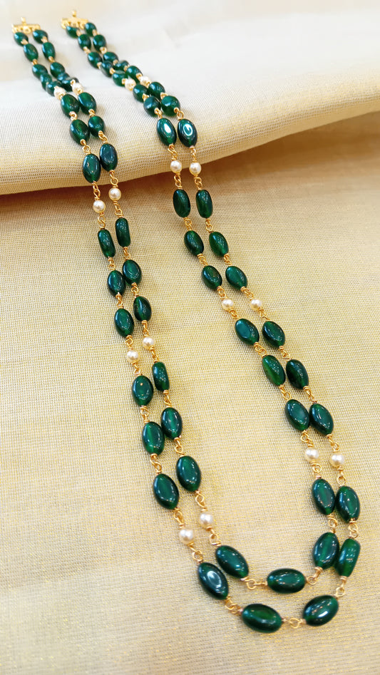 Quartz stone beaded neckpiece