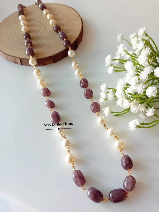 Quartz beaded neckpiece