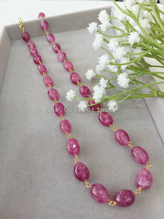 Quartz beaded neckpiece