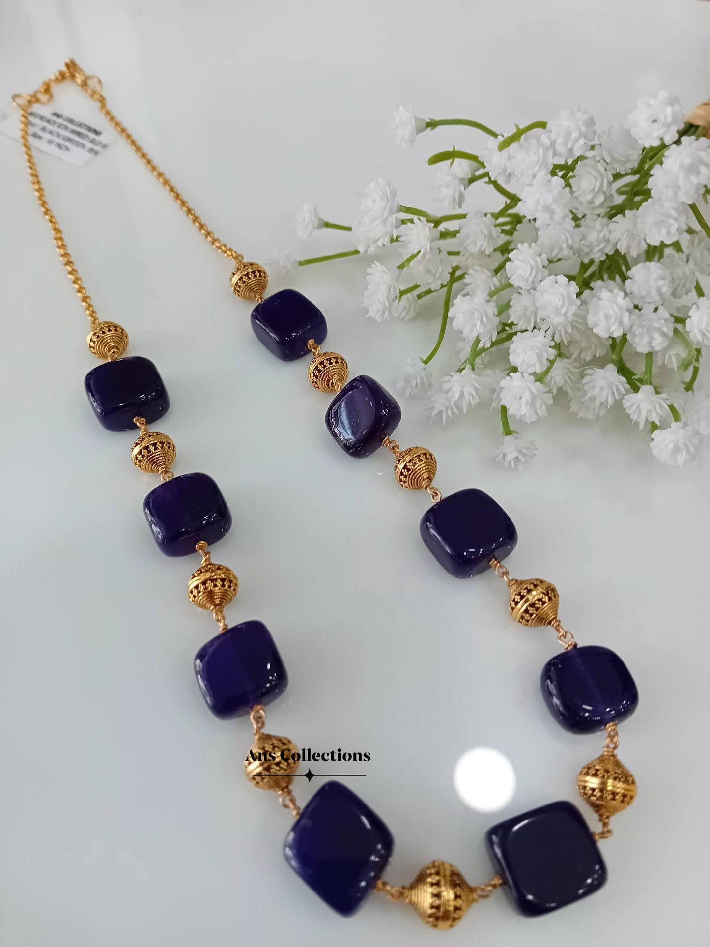 Natural stone beads with nakshi balls