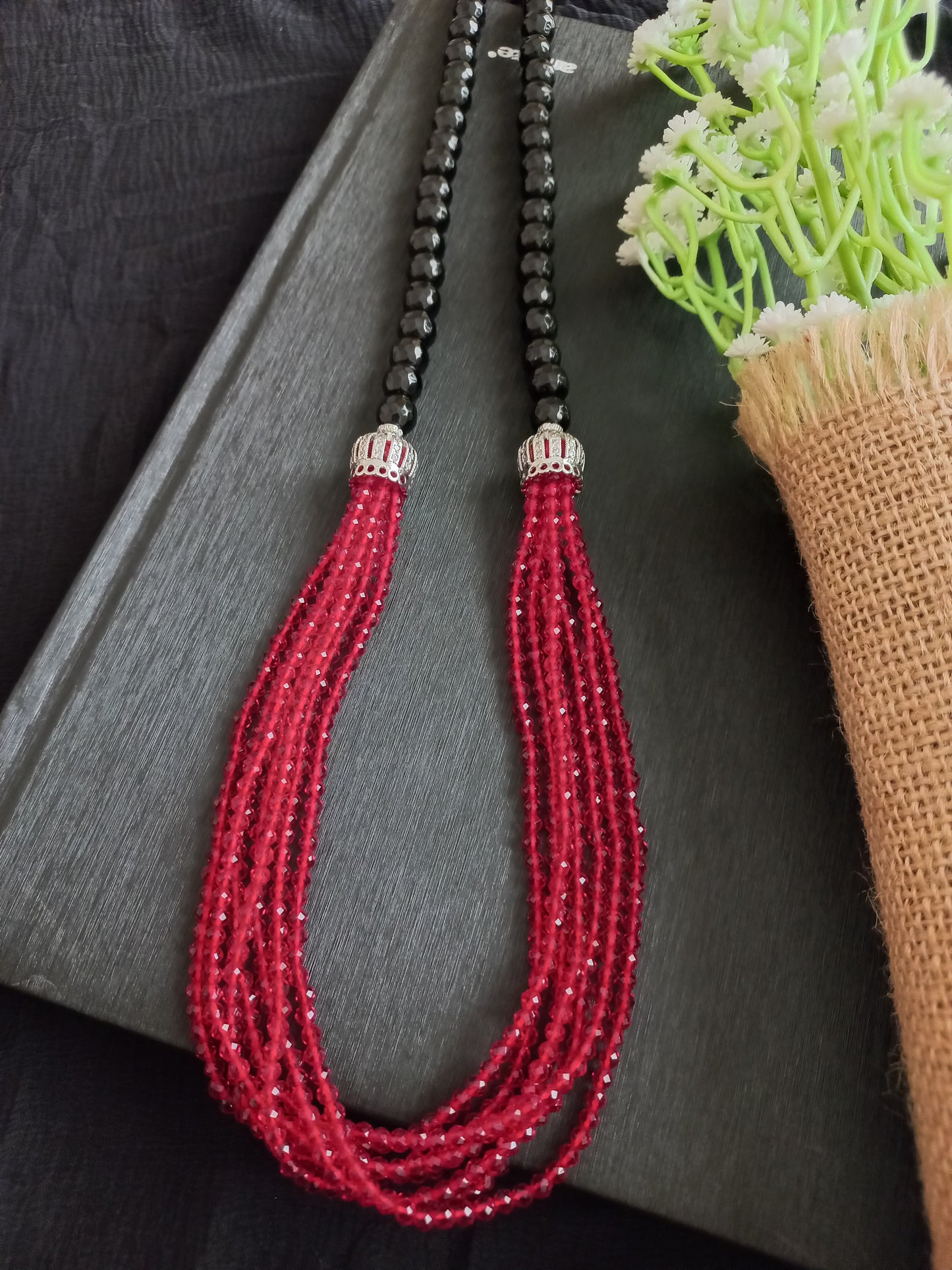 Hydro crystal with agate neckpiece