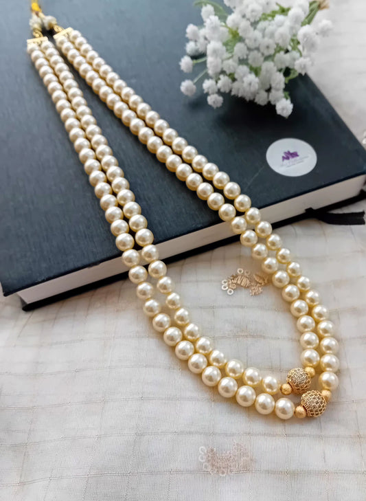 Swarovski pearl double layer neckpiece