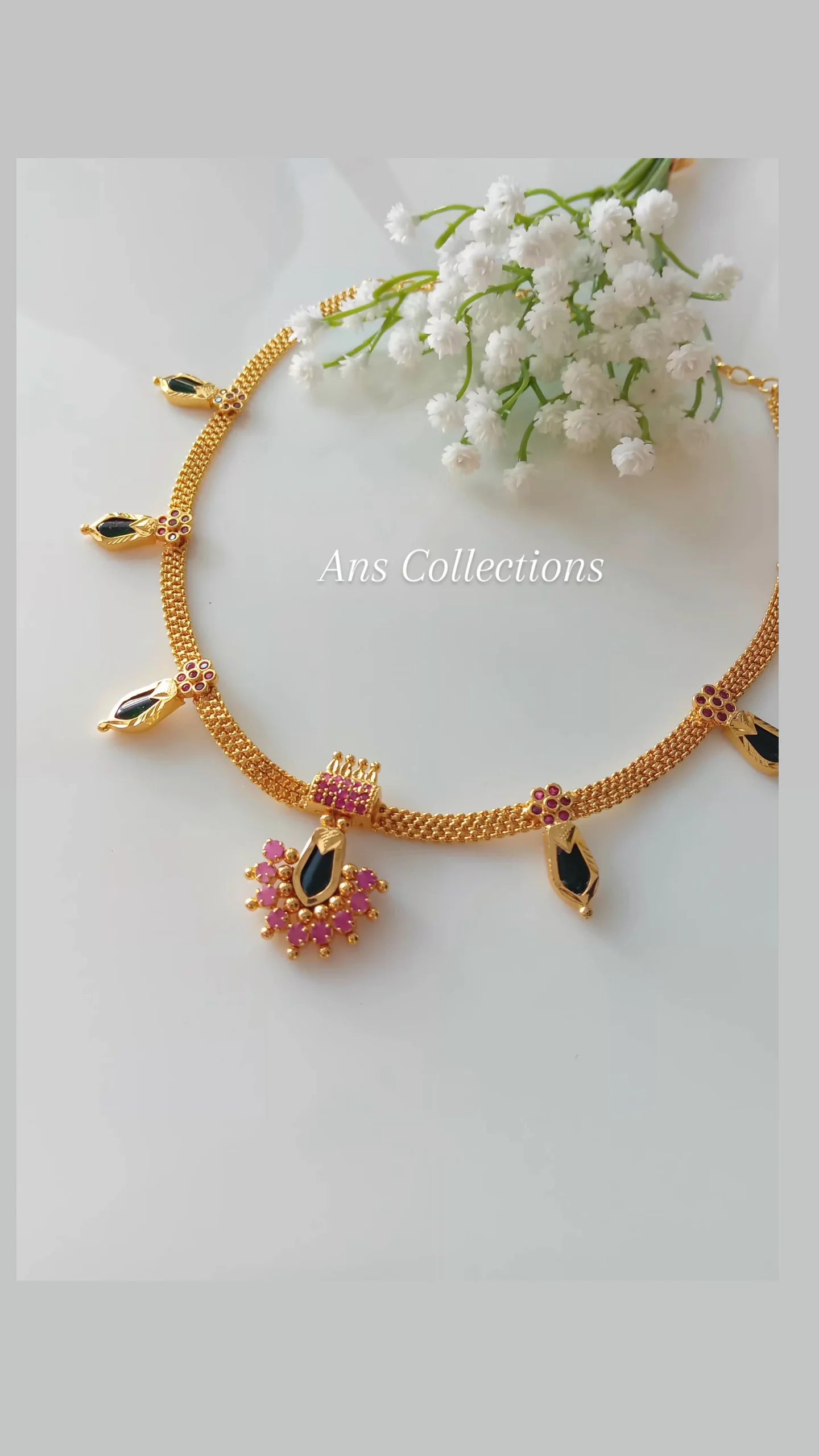 Gold plated nagapadam necklace