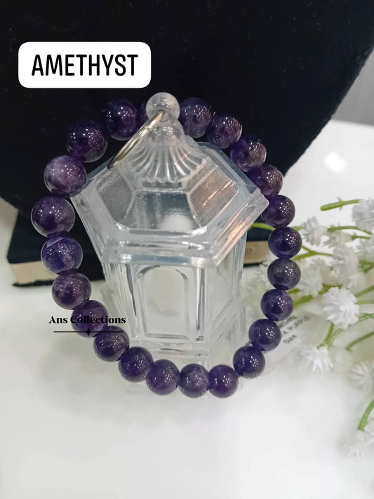Amethyst stone beaded bracelet