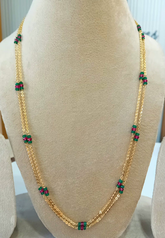 Gold plated two layer chain