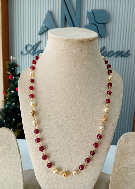 Stone beaded neckpiece
