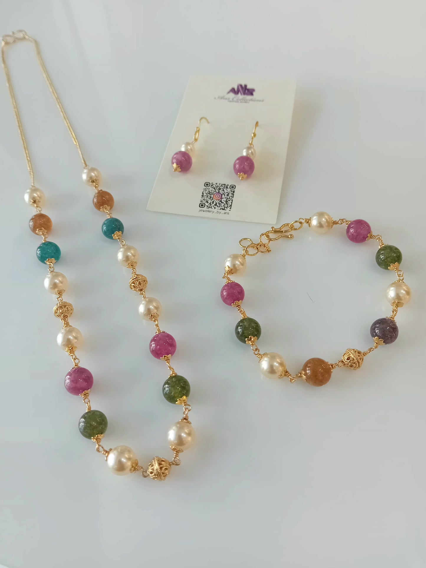 Multi colour beaded jewellery