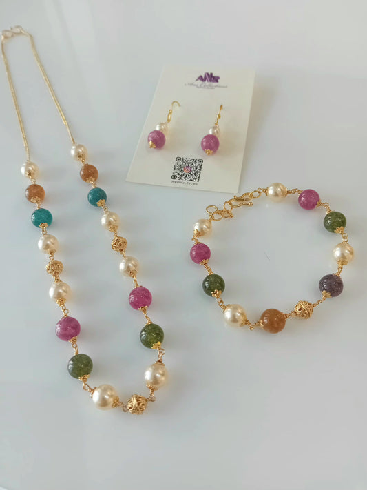 Multi colour beaded jewellery